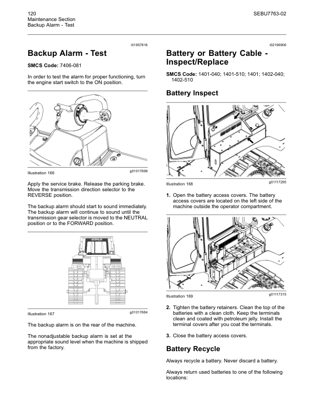 CAT D8T Track Type Tractor Maintenance Intervals Manual - Image 6