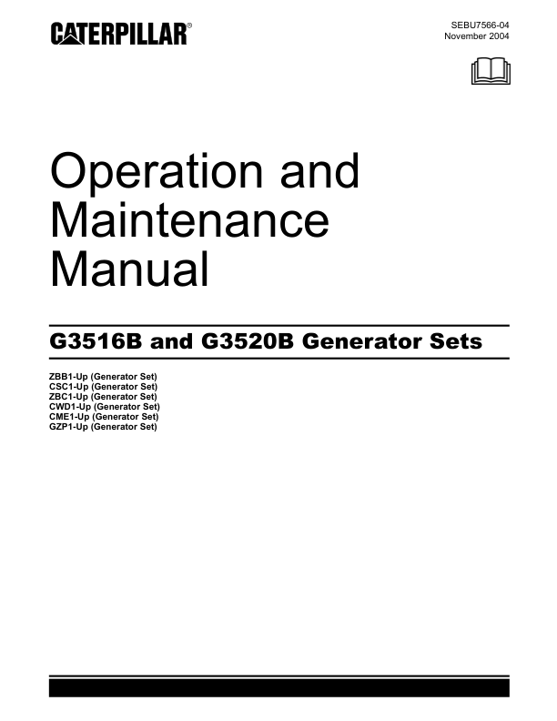 CAT G3516B G3520B Generator Set Operation and Maintenance Manual - Image 2