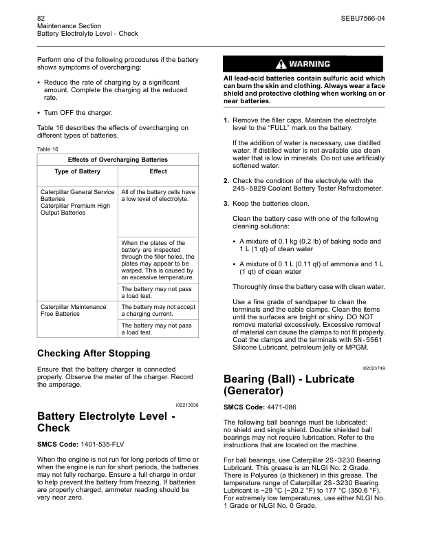 CAT G3516B G3520B Generator Sets Operation and Maintenance Manual SEBU7566-04 - Image 12