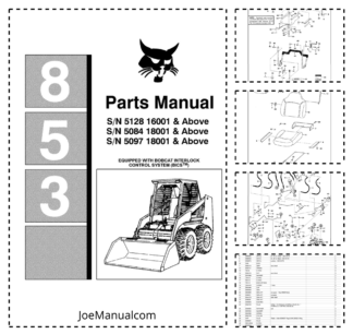 Bobcat 853 Skidsteer Parts Catalog 5128 5084 5097
