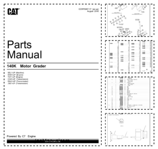 CAT 140K Motor Grader Parts Manual SZL1-UP