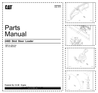 CAT 246D Skid Steer Loader Parts Catalog HMR1-UP JSL1-UP