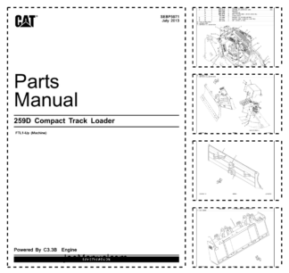 CAT 259D Compact Track Loader Parts Manual FTL1-UP