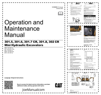 CAT 301 5 301 6 301 7CR 301 8 302CR Mini Excavator Operation and Maintenance Manual