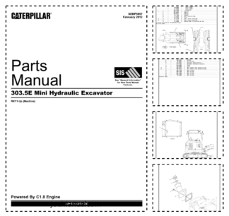 CAT 303.5E Mini Excavator Parts Catalog RKY1-UP
