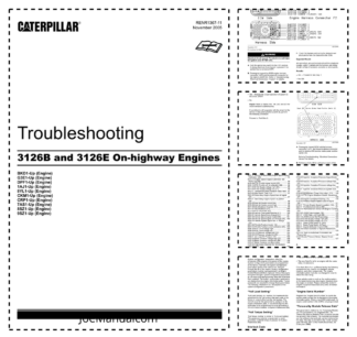 CAT 3126B 3126E On-highway Engines Troubleshooting Manual RENR1367-11