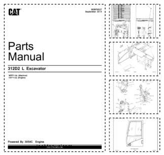 CAT 312D2 L Excavator Parts Catalog MPP1-UP