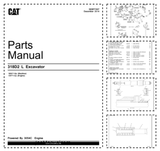 CAT 318D2 L Excavator Parts Catalog HAH1-UP