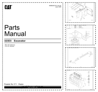 CAT 323D3 Excavator Parts Catalog FEY1-UP