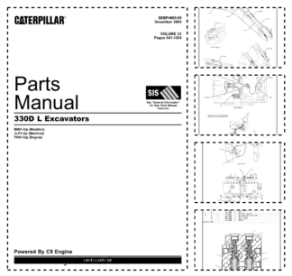 CAT 330D L Excavator Parts Catalog Volume II B6H1-UP JLP1-UP