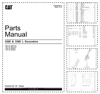 CAT 336D 336D L Excavators Parts Manual KK1 PRF1-UP