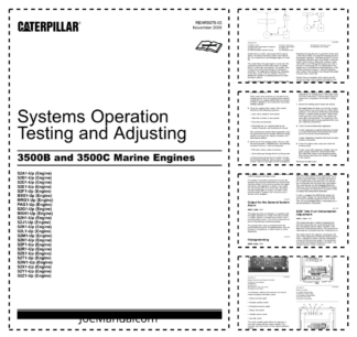 CAT 3500B 3500C Marine Engines Systems Operation Testing and Adjusting