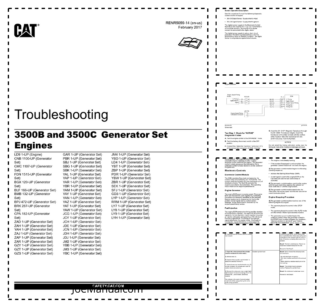 CAT 3500B 3500C Segenerator Set Troubleshooting Manual RENR5059-14