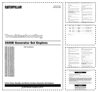 CAT 3500B Generator Set Engine Troubleshooting Manual SENR1003-07