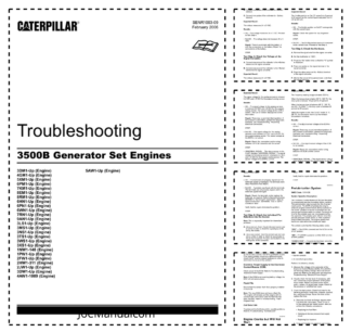 CAT 3500B Generator Troubleshooting Manual SENR1003-09