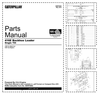 CAT 416E Backhoe Loader Parts Catalog LMS1-UP