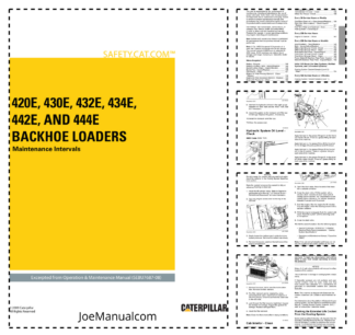 CAT 420E 430E 432E 434E 442E 444E Backhoe Loaders Maintenance Manual SEBU7687-08