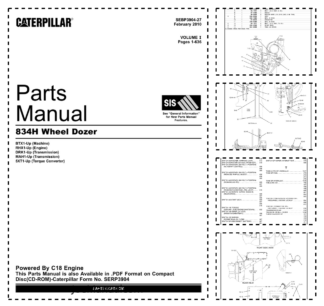 CAT 834H Wheel Dozer Parts Catalog Volume I BTX1-UP