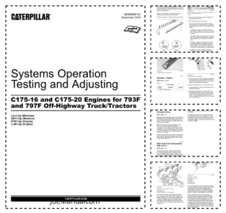 CAT C175-16 C175-20 Engines Systems Operation Testing Adjusting LAJ1-UP SSP1-UP
