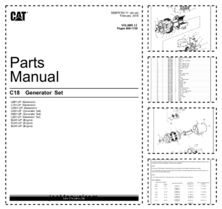 CAT C18 Generator Set Parts Catalog Volume II L6B1 L7A1