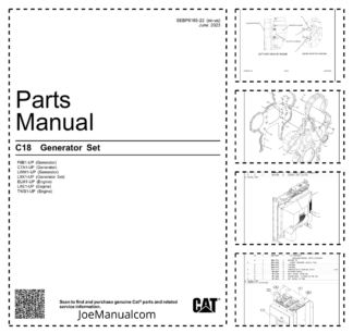CAT C18 Generator Set Parts Manual F6B1 C7A1 LWM1 LXK1