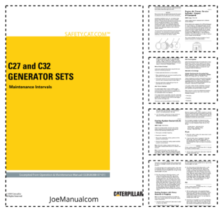 CAT C27 C32 Generator Sets Maintenance Intervals Manual