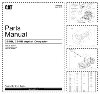 CAT CB44B CB54B Asphalt Compactor Parts Catalog S4P1-UP TWC1-UP