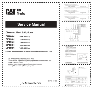 CAT DP100N DP120N DP135N DP150N DP160N Forklift Service Manual