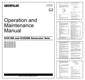 CAT G3516B G3520B Generator Sets Operation and Maintenance Manual SEBU7566-04