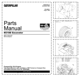CAT M318D Excavator Parts Catalog Volume I W8P1-UP C6E1-UP