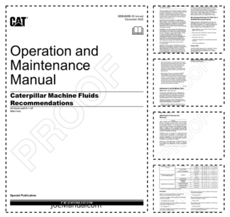 CAT Machine Fluids Recommendations Operation and Maintenance Manual