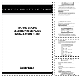 CAT Marine Engine Electronic Displays Installation Guide