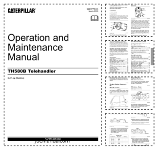 CAT TH580B Telehandler Operation and Maintenance Manual SLH1-UP