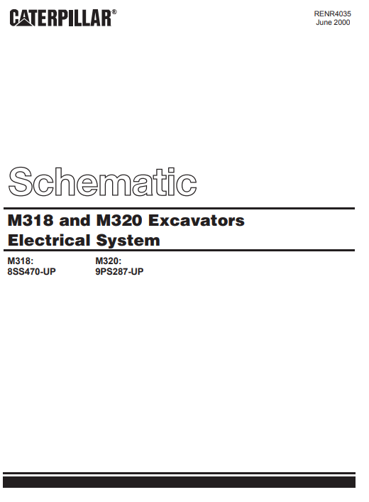 CAT M320 Excavator Hydraulic and Electrical Schematics Service Manual SN 9PS - Image 4