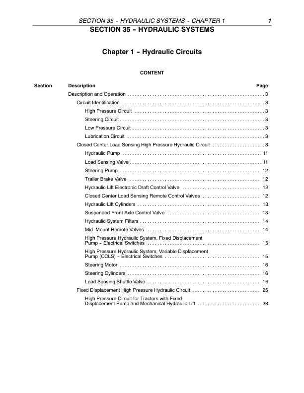 CASE MXU 100 110 115 125 130 135 Tractors Hydraulic Systems Repair Manual - Image 4