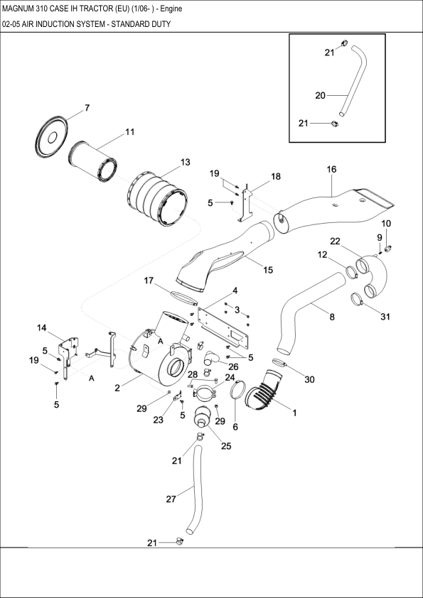 Case IH MX310 Tractor Engine Parts Catalog - Image 6