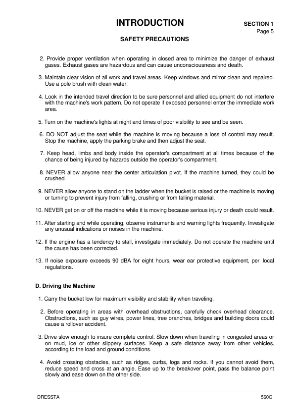 DRESSTA 560C Wheel Loader Service Manual SN 15001 and UP - Image 3