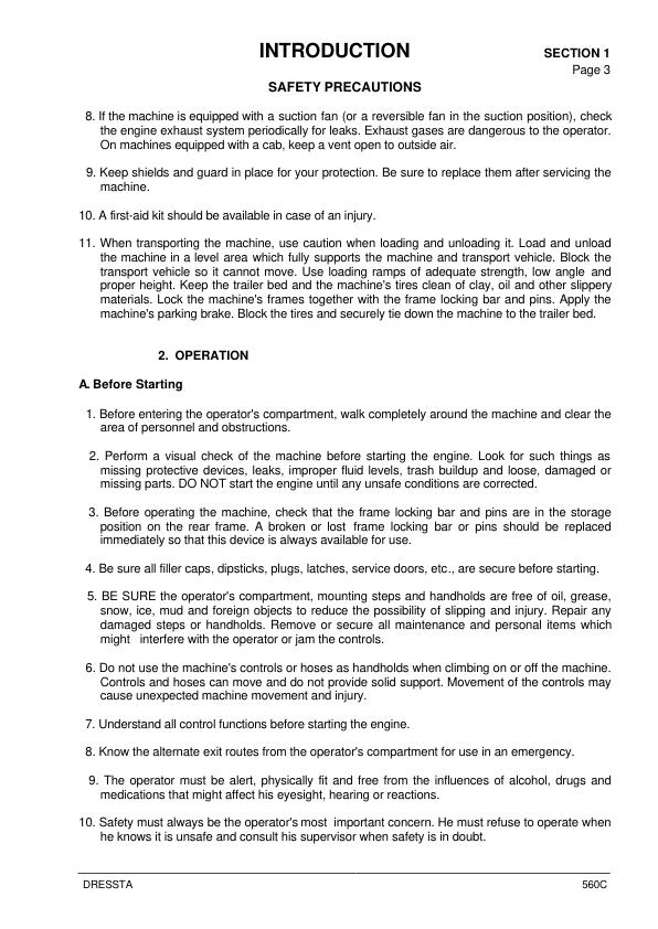 DRESSTA 560C Wheel Loader Service Manual SN 15001 and UP - Image 8