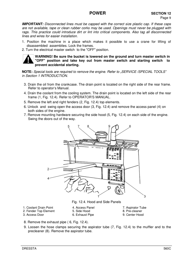 DRESSTA 560C Wheel Loader Service Manual SN 15001 and UP - Image 14