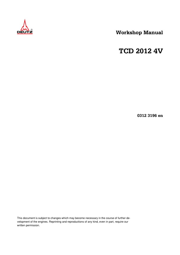 Deutz TCD 2012 4V Engine Workshop Manual Competence LVL 3 - Image 4