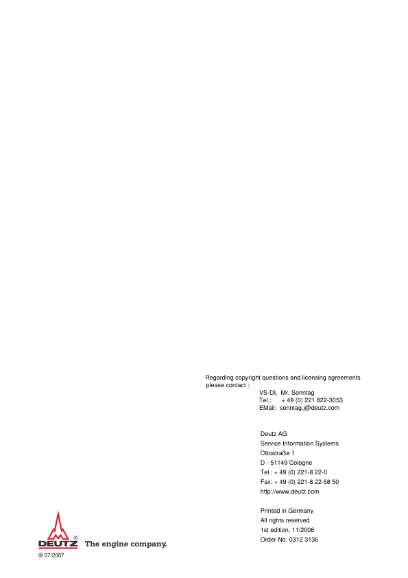 Deutz TCD 2012 4V Engine Workshop Manual Competence LVL 3 - Image 3