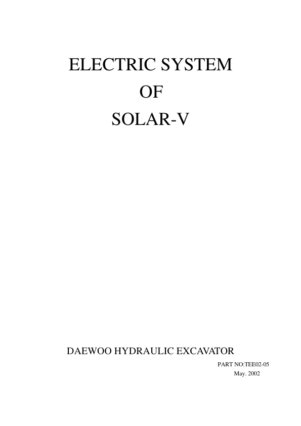 Doosan Electric system of Solar-V Manual - Image 2