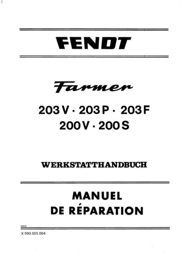 Fendt Farmer 203V 203P 203F 200V 200S Tractor Workshop Manual - Image 2