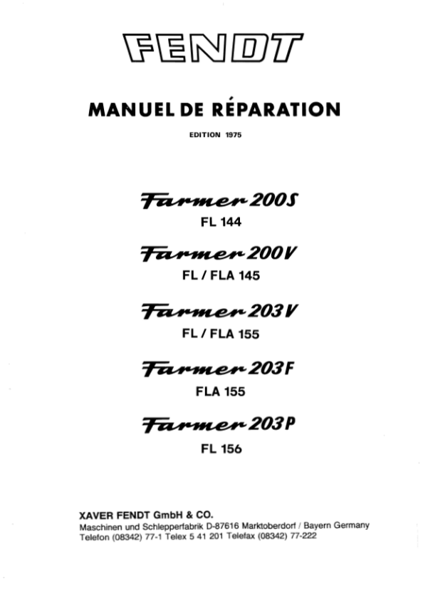Fendt Farmer 203V 203P 203F 200V 200S Tractor Workshop Manual - Image 4