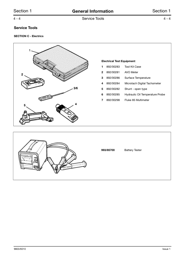 JCB JS200 JS210 JS220 Excavator Service Manual 9803/6610-1 - Image 3
