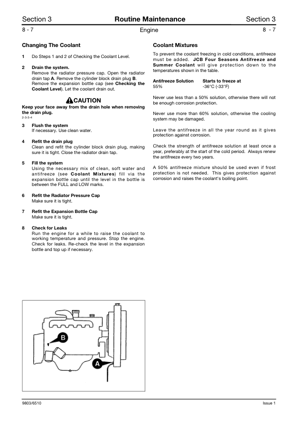 JCB JS200 JS210 JS220 Excavator Service Manual 9803/6610-1 - Image 14