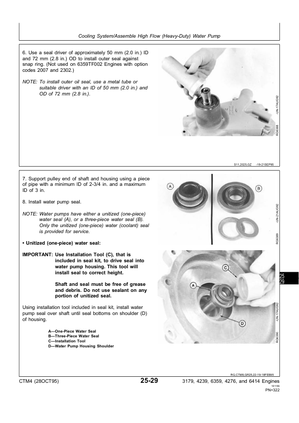 John Deere Series 300 3179 4239 6359 4276 and 6414 Diesel Engine Service Manual CTM4 28OCT95 - Image 15
