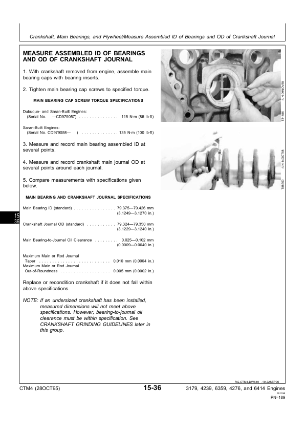 John Deere Series 300 3179 4239 6359 4276 and 6414 Diesel Engine Service Manual CTM4 28OCT95 - Image 12