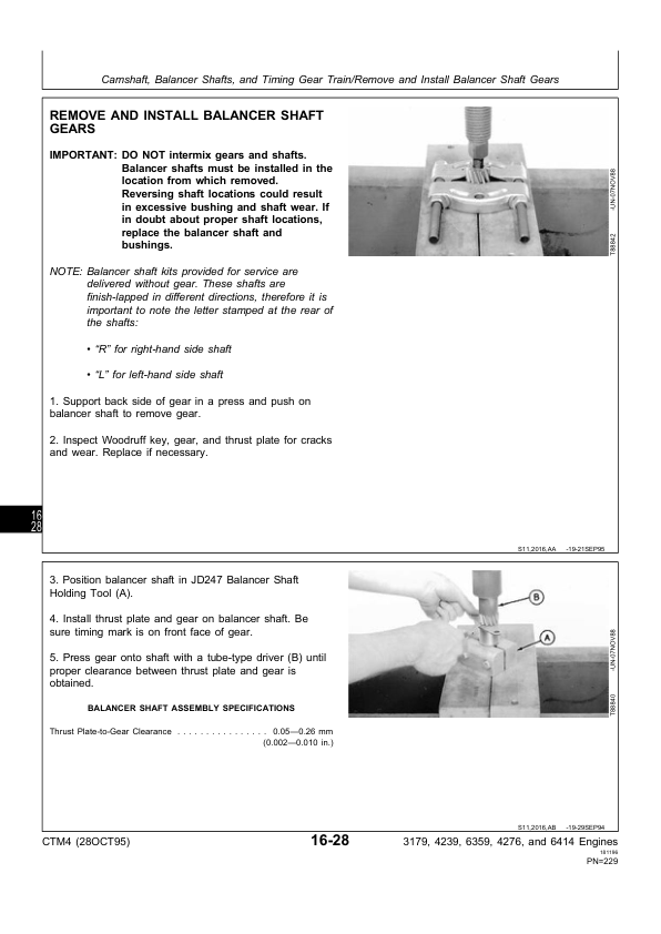 John Deere Series 300 3179 4239 6359 4276 and 6414 Diesel Engine Service Manual CTM4 28OCT95 - Image 13