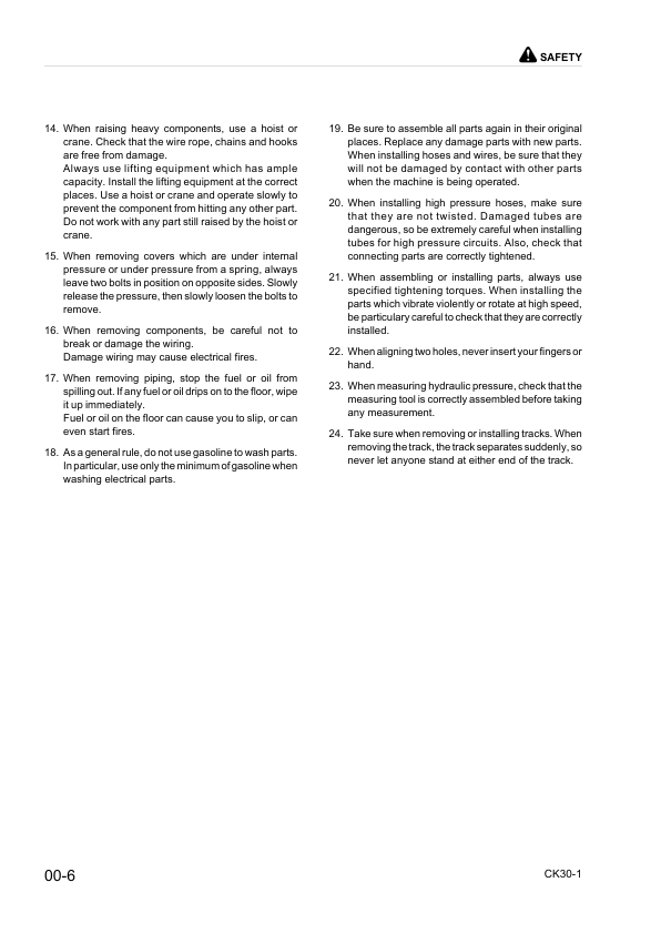 Komatsu CK30-1 Skid Steer Workshop Manual SN F00003 and UP - Image 6